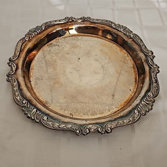 E.P Steel Vintage Silver Platter 13"-13" - Picture 12 of 16